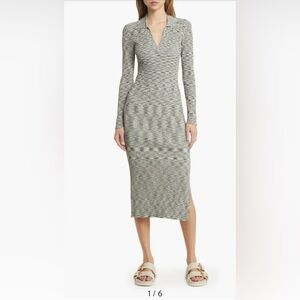 NWT Rails Luciana Long Sleeve Space Dye Midi Sweater Dress